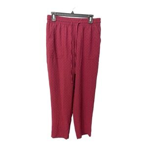 NYCC Woman's Small Maroon Pants Diamond Texture Pattern Business Casual Wear